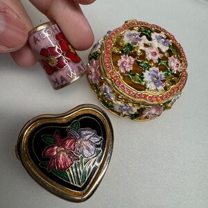 Cloisonné trinket Trimble and another trinket bundle